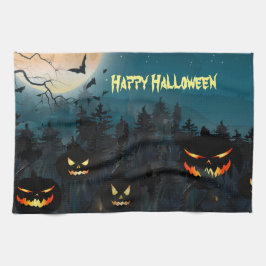 Happy Halloween Spooky Background Geschirrtuch