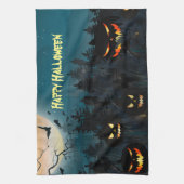 Happy Halloween Spooky Background Geschirrtuch (Vertikal)