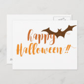 Happy Halloween - Spooky Bat Postkarte (Vorne/Hinten)