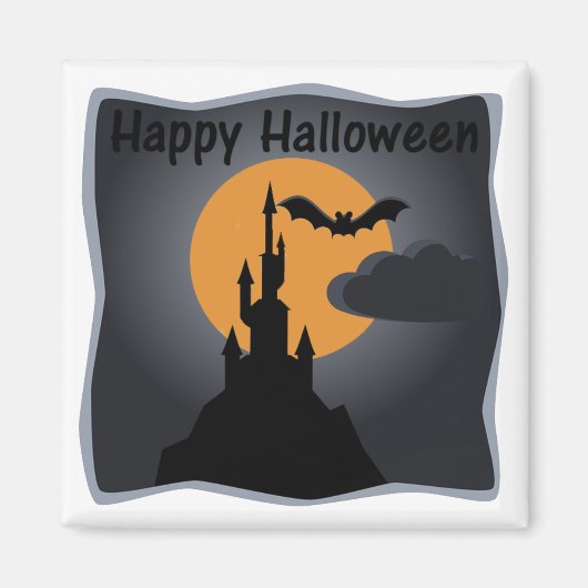 Happy Halloween Spooky Castle Magnet (Vorne)