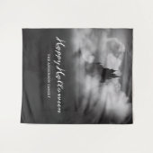 Happy Halloween Spooky Castle Party Hintergrund Wandteppich (Vorderseite (Horizontal))