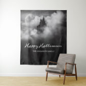 Happy Halloween Spooky Castle Party Hintergrund Wandteppich (Beispiel)