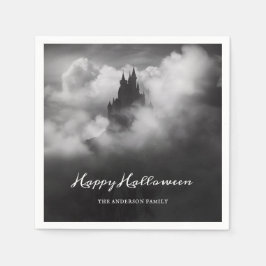 Happy Halloween Spooky Castle Party Serviette