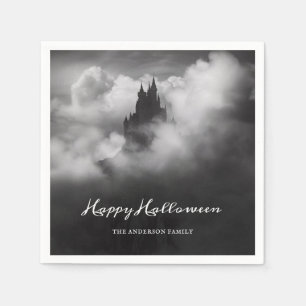 Happy Halloween Spooky Castle Party Serviette