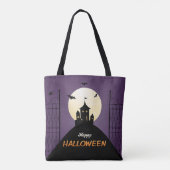 Happy Halloween Spooky Castle Tasche (Rückseite)