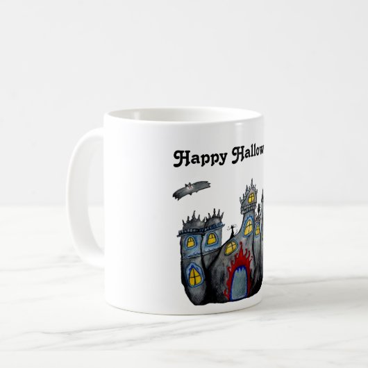 Happy Halloween Spooky Castle Tasse (Vorderseite Links)