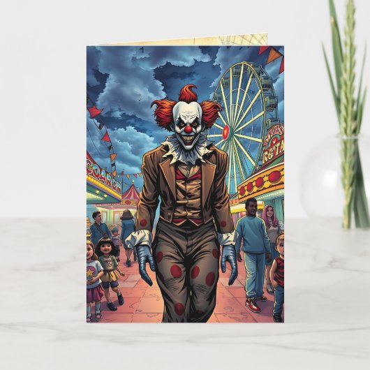 Happy Halloween | Spooky Clown Karte (Vorderseite)