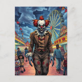 Happy Halloween | Spooky Clown Postkarte (Vorderseite)