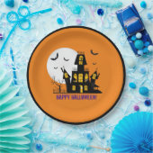 Happy Halloween Spooky Creepy Spuk House Pappteller (Party)