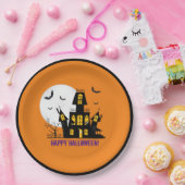 Happy Halloween Spooky Creepy Spuk House Pappteller (Party)