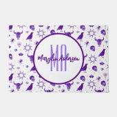 HAPPY HALLOWEEN SPOOKY CUSTOMIZABLE MONOGRAMM FUßMATTE (Vorderseite)