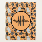 HAPPY HALLOWEEN SPOOKY CUSTOMIZABLE MONOGRAMM PLANER (Vorderseite)
