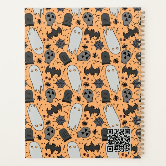 HAPPY HALLOWEEN SPOOKY CUSTOMIZABLE MONOGRAMM PLANER (Rückseite)
