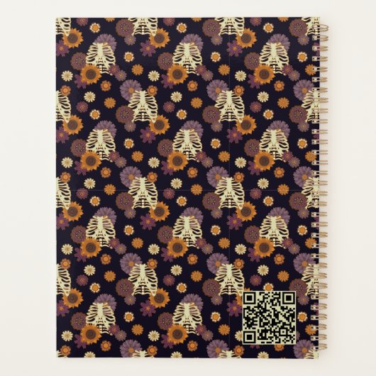 HAPPY HALLOWEEN SPOOKY CUSTOMIZABLE MONOGRAMM PLANER (Rückseite)