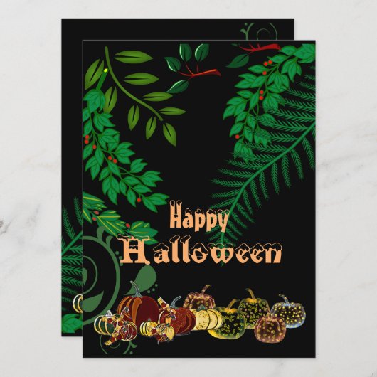 Happy Halloween Spooky Dark Night Glow Pumpkin Fun (Vorne/Hinten)