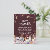 Happy Halloween Spooky Geburtstagsparty Einladung (Stehend Vorderseite)