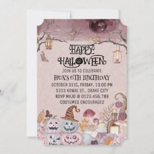 Happy Halloween Spooky Geburtstagsparty Einladung