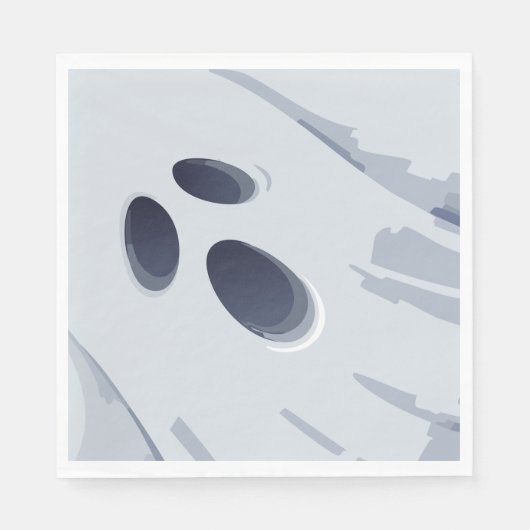 Happy Halloween Spooky Ghost Face Serviette (Vorderseite)