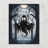 Happy Halloween Spooky Ghost Spuk Forest Postkarte (Vorderseite)