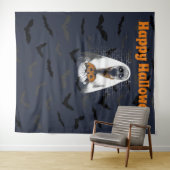 Happy Halloween Spooky Ghost und Pumpkin Wandteppich (Beispiel (Horizontal))