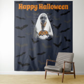 Happy Halloween Spooky Ghost und Pumpkin Wandteppich (Beispiel)