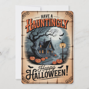 "Happy Halloween" Spooky House Feiertagskarte