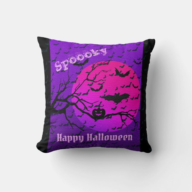 Happy Halloween Spooky Kissen (Vorderseite)