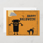 Happy Halloween Spooky Monster Postkarte (Vorne/Hinten)