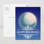Happy Halloween Spooky Moon Postkarte (Vorne/Hinten)