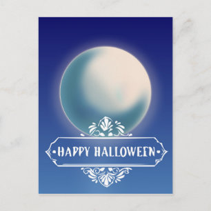 Happy Halloween Spooky Moon Postkarte