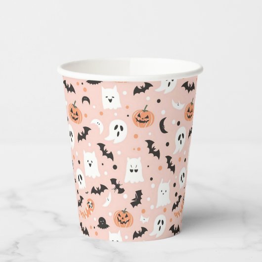 Happy Halloween Spooky Niedlich & festlich Hallowe Pappbecher (Links)