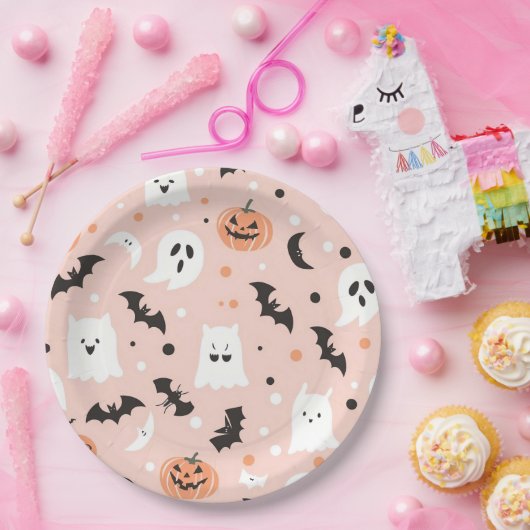 Happy Halloween Spooky Niedlich & festlich Hallowe Pappteller (Party)