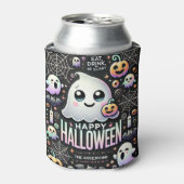 Happy Halloween Spooky Niedlich Ghost Dosenkühler (Kanne Vorderseite)