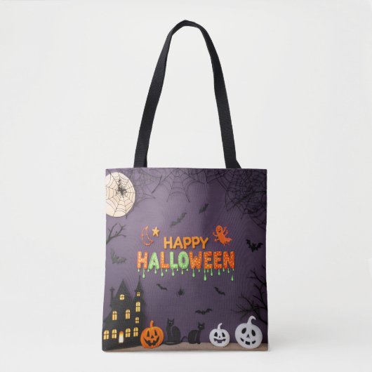 Happy Halloween Spooky & Niedlich Trick oder Treat Tasche (Vorderseite)