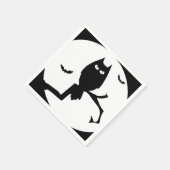 Happy Halloween Spooky Owl Paper Napkin Serviette (Ecke)