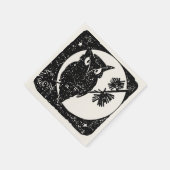 Happy Halloween Spooky Owl Paper Napkin Serviette (Ecke)