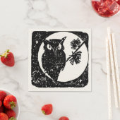 Happy Halloween Spooky Owl Paper Napkin Serviette (Beispiel)