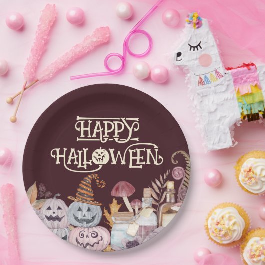 Happy Halloween Spooky Pappteller (Party)
