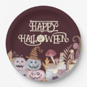 Happy Halloween Spooky Pappteller (Vorderseite)