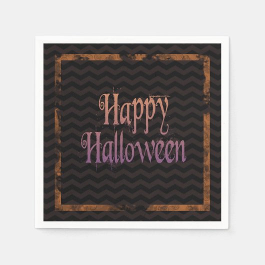 Happy Halloween Spooky Party Napkins Serviette (Vorderseite)