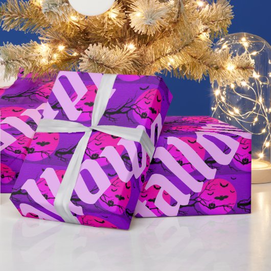 Happy Halloween Spooky Party Time Geschenkpapier (Feiertage)