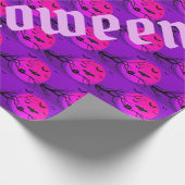 Happy Halloween Spooky Party Time Geschenkpapier (Ecke)