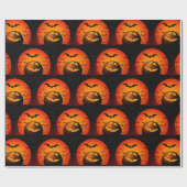 Happy Halloween Spooky Party Time Geschenkpapier (Flach)