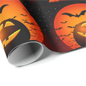 Happy Halloween Spooky Party Time Geschenkpapier (Rolleneckpunkt)