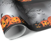 Happy Halloween Spooky Party Time Geschenkpapier (Rolleneckpunkt)