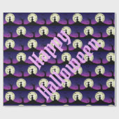 Happy Halloween Spooky Party Time Geschenkpapier (Flach)