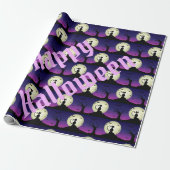 Happy Halloween Spooky Party Time Geschenkpapier (Ungerollt)