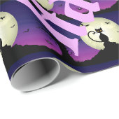 Happy Halloween Spooky Party Time Geschenkpapier (Rolleneckpunkt)