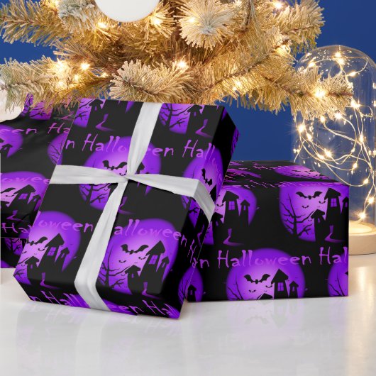 Happy Halloween Spooky Party Time Geschenkpapier (Feiertage)