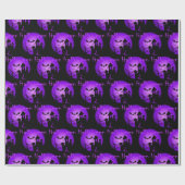 Happy Halloween Spooky Party Time Geschenkpapier (Flach)